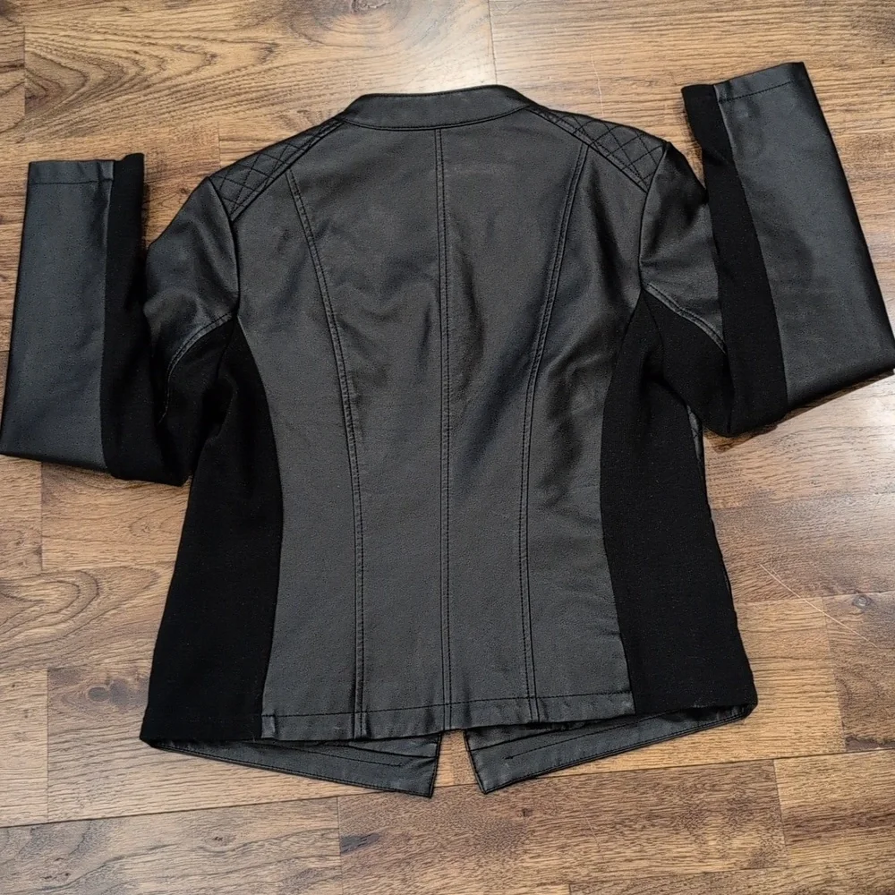 Women's Marc New York black faux leather jacket size M - Picture 6 of 6